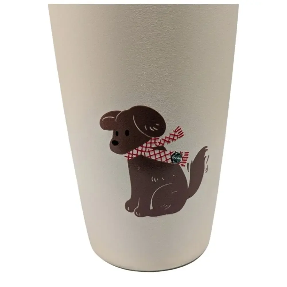 Starbucks x MiiR 2025 Holiday Puppy Tumbler 16oz Limited Edition Stainless Steel - Picture 6 of 10